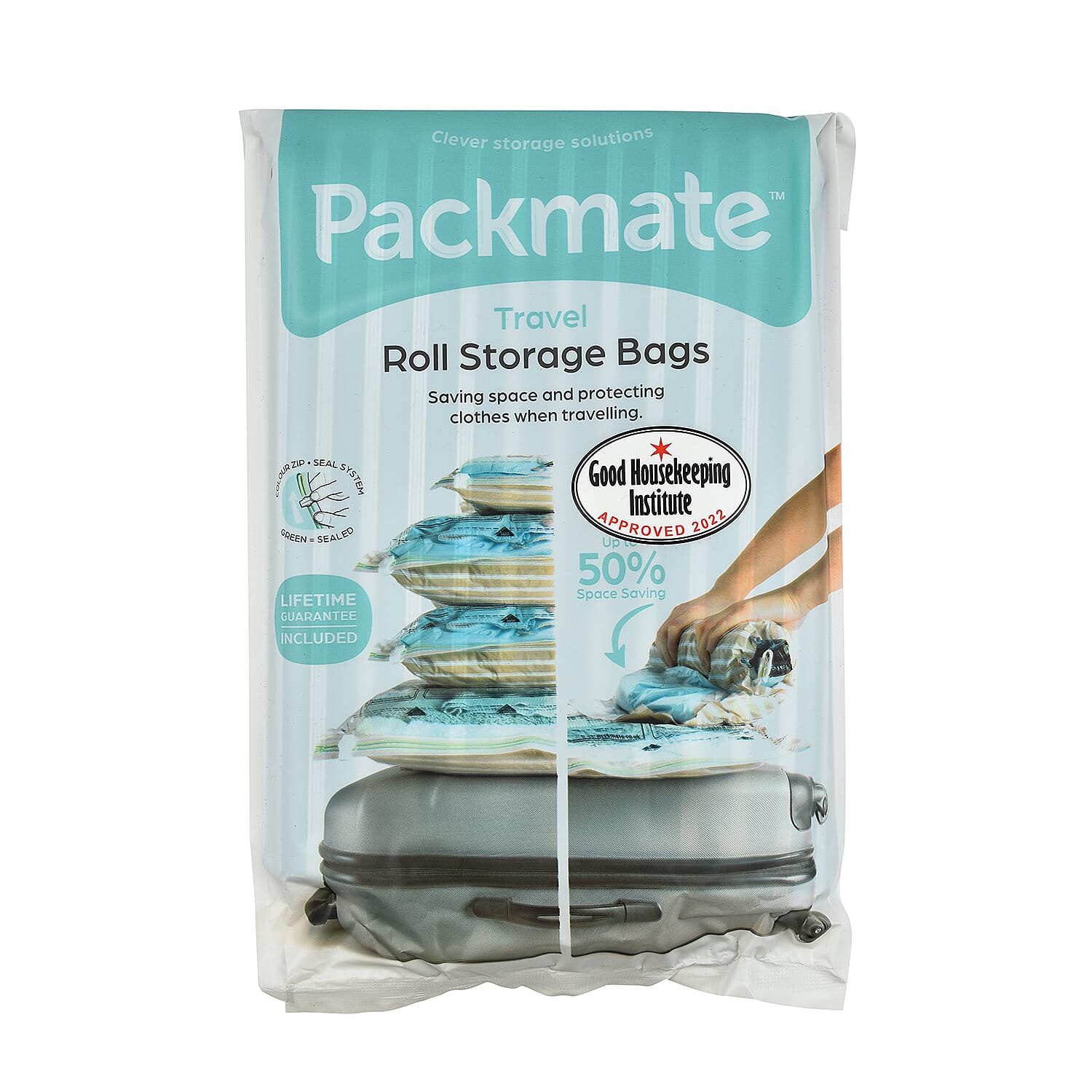 Pack of 2  - Packmate Travel Roll Storage Bags (Size-Large)