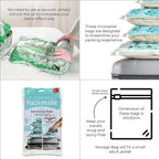 Pack of 2 - Packmate Travel Roll Storage Bags (Size-Medium)