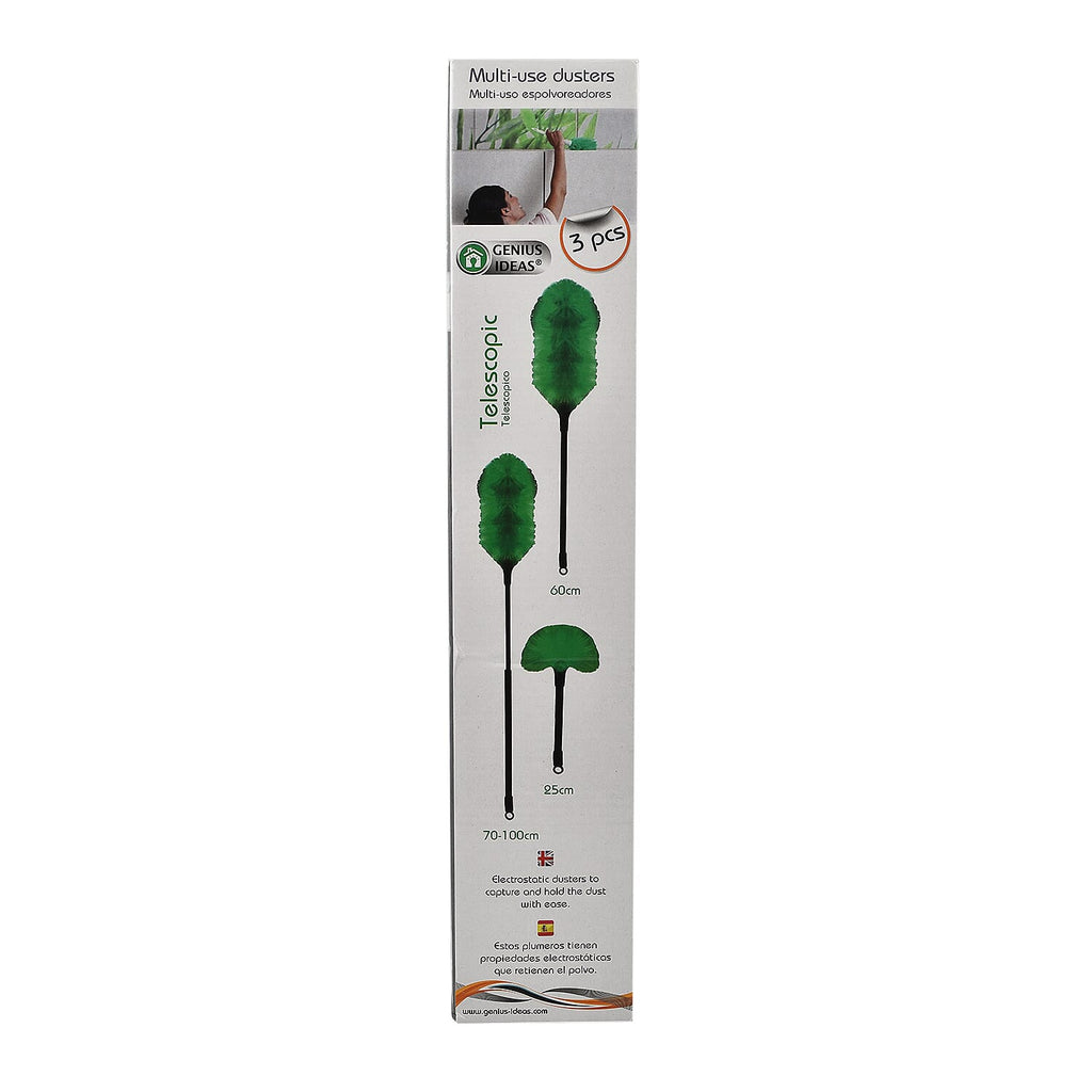Pack of 3 Multi-Use Dusters with Telescopic Duster