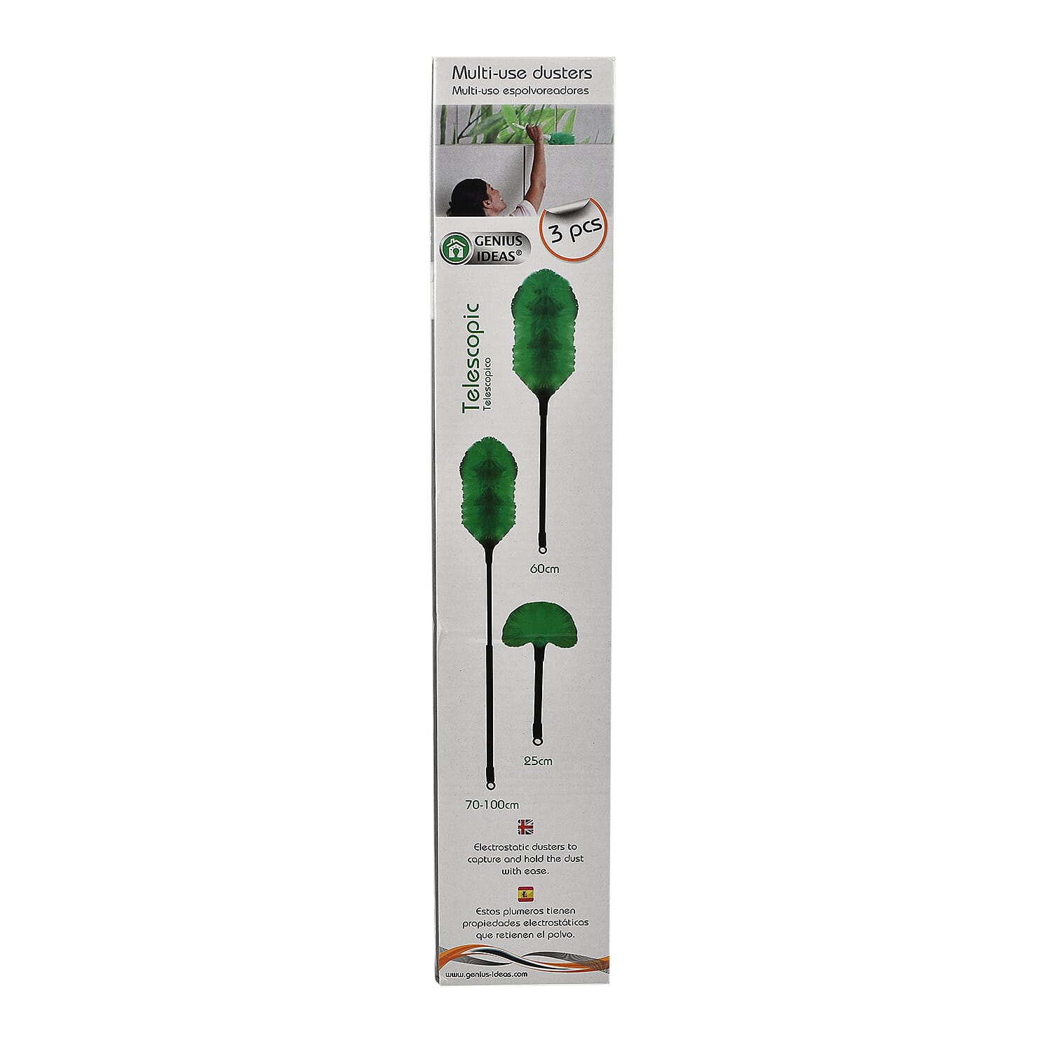 Pack of 3 Multi-Use Dusters with Telescopic Duster