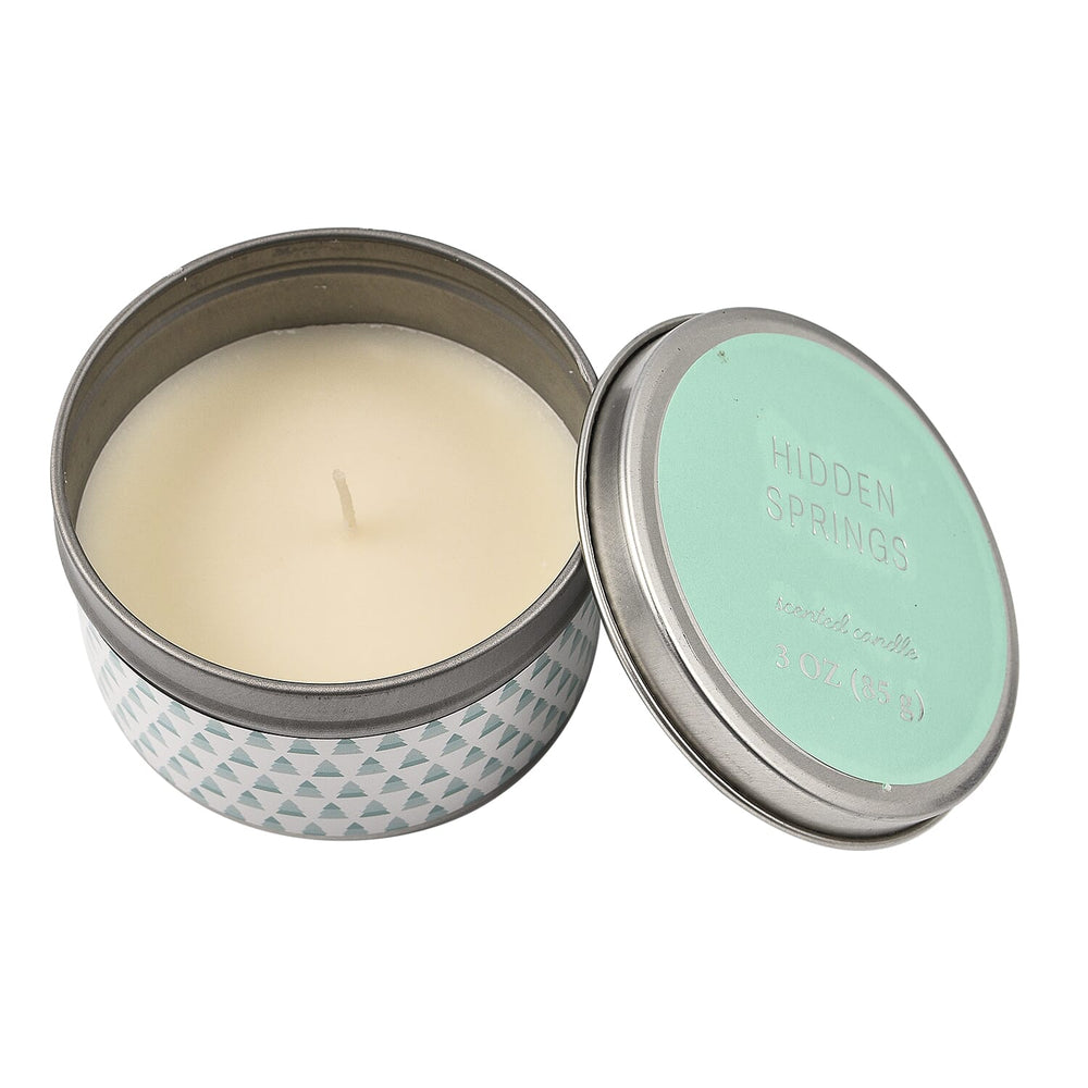 Pack of 3 Tin Candles - Trees (Cranberry, Hidden Springs, Garden Rain)