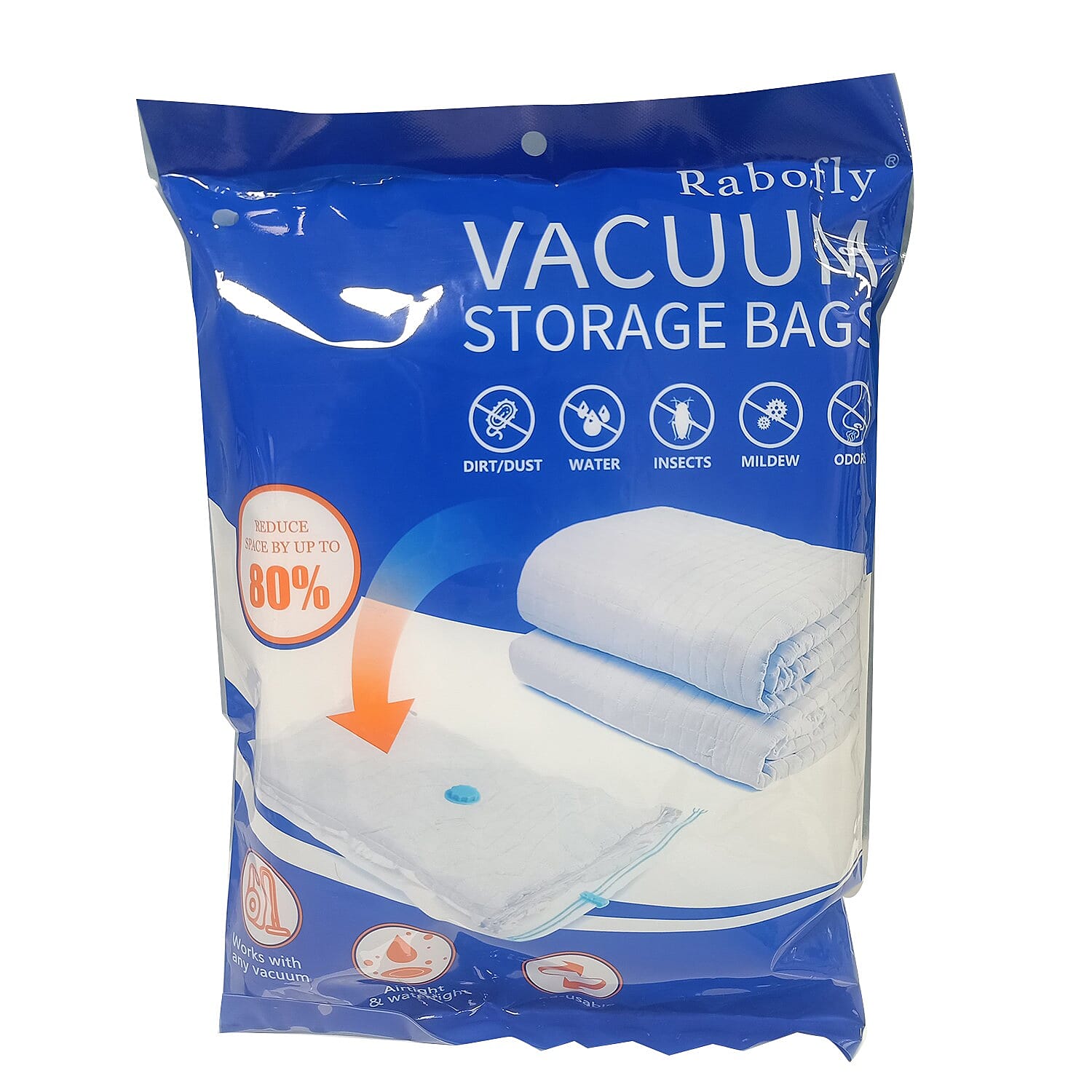 Pack of 6 Large - Premium Vacuum Storage Bags (Size 100x80cm)