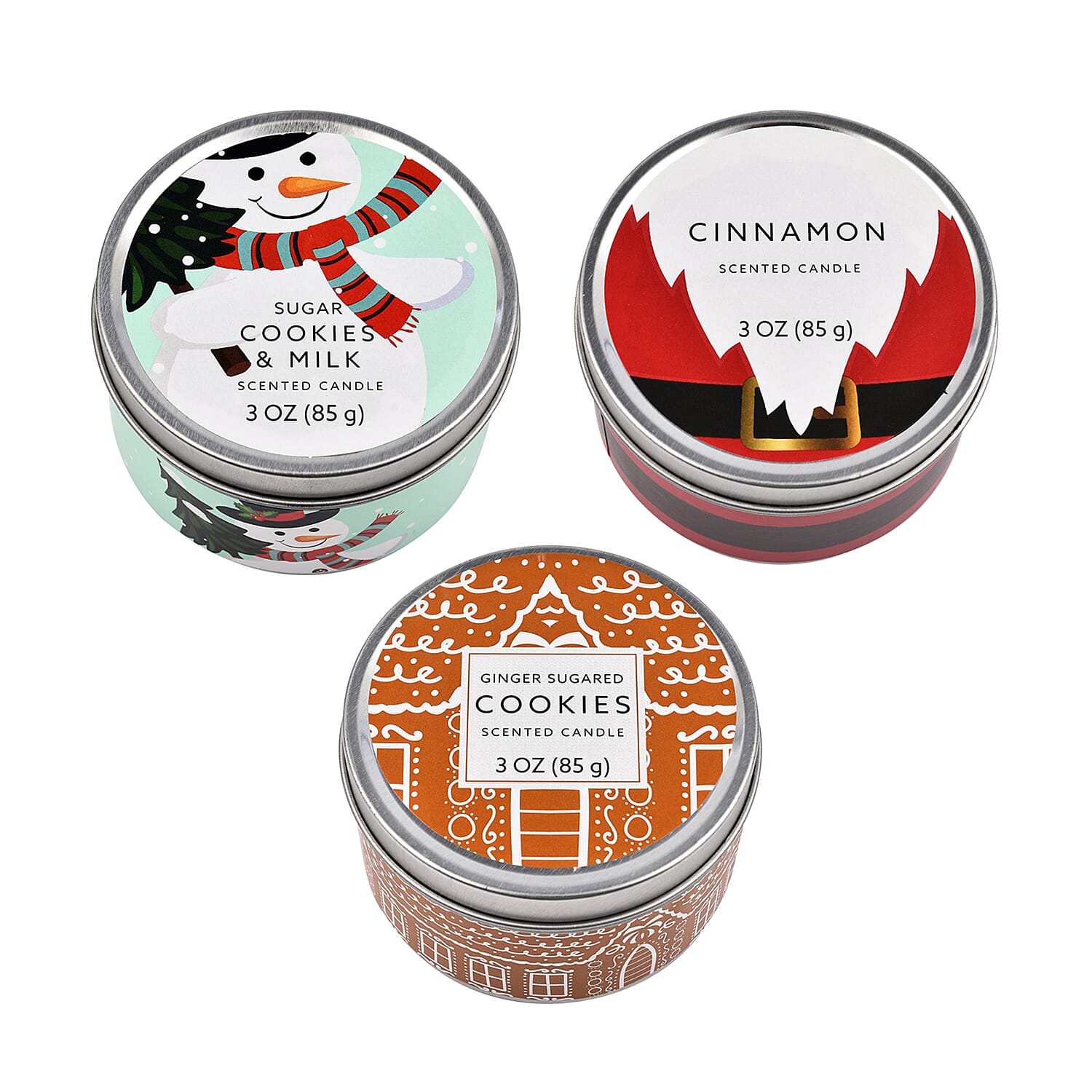 Pack of 3 Tin Candles (3 Oz Each) - Whimsy