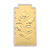 Pack of Two-FOR YOU AND YOUR LOVED ONES - 24K Yellow Gold Rose Flower Bar