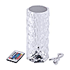 Pack of Two- USB Rechargeable, Touch Sensor Crystal Diamond Led Table Lamp