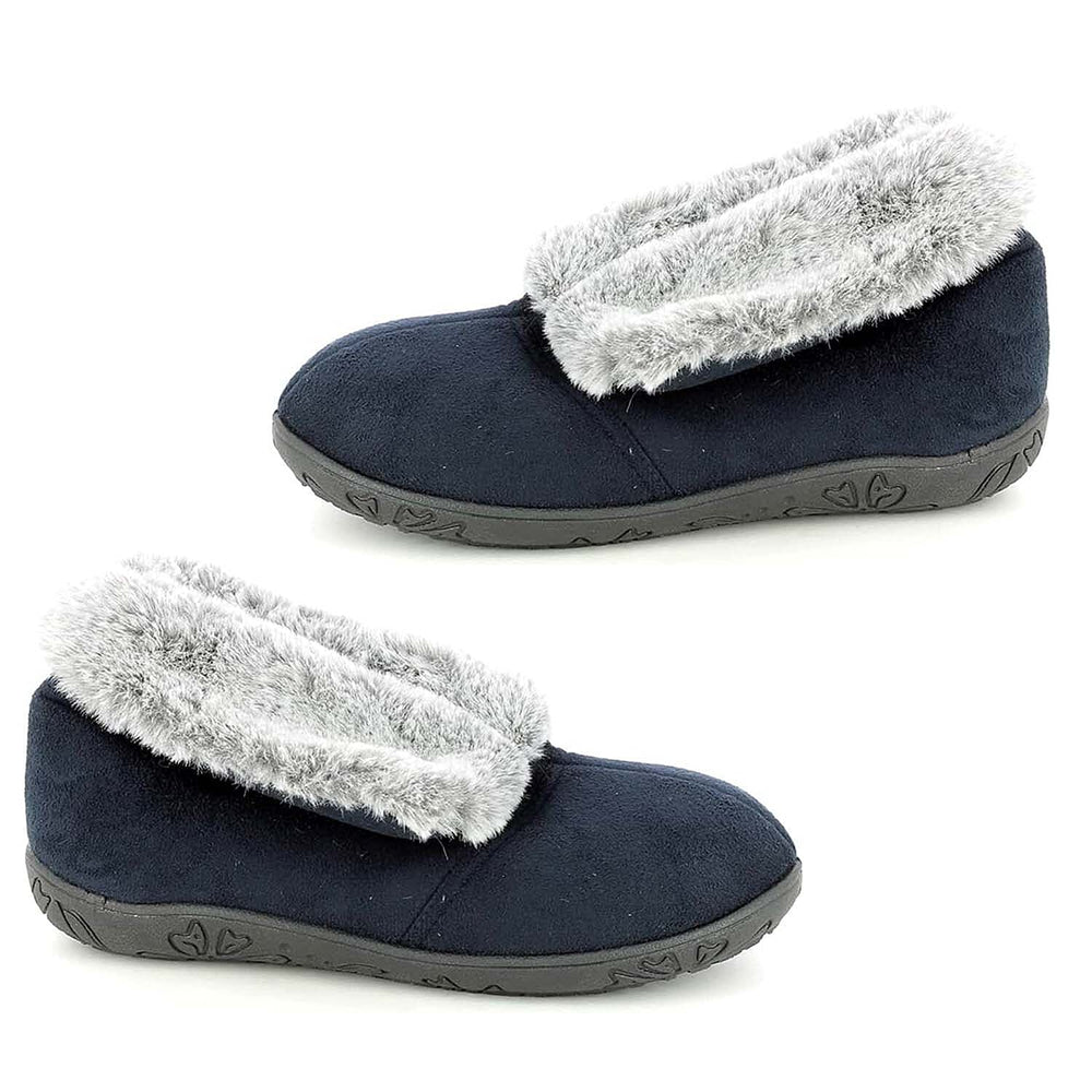 Padders Ladies Slipper (Size - 5) - Navy