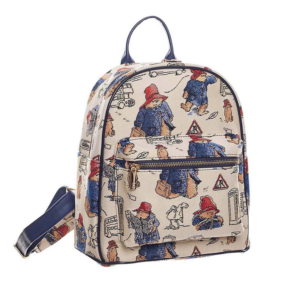 Signare Paddington Woven Daypack - Cream Multi