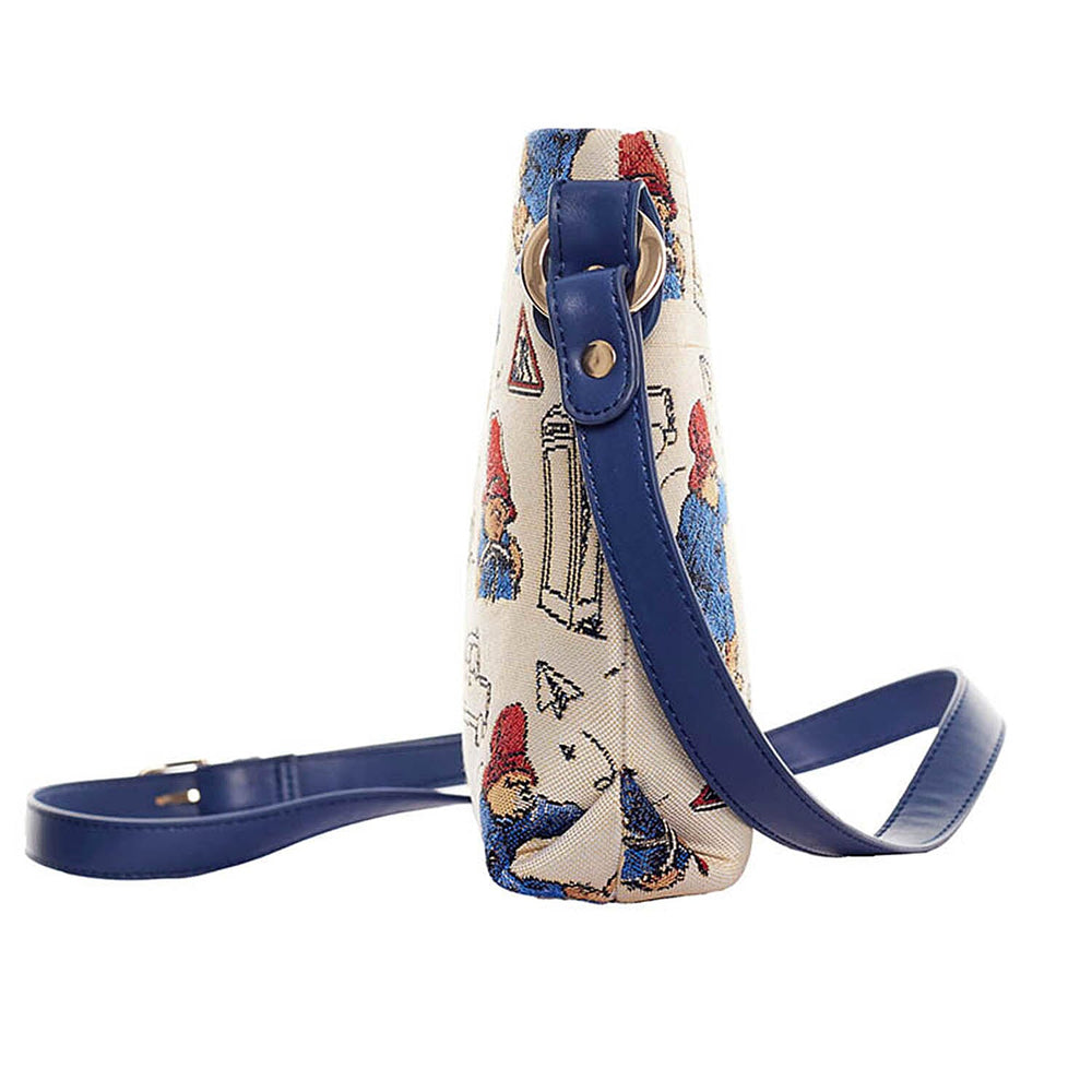 Signare Paddington Woven Crossbody Bag - Cream Multi