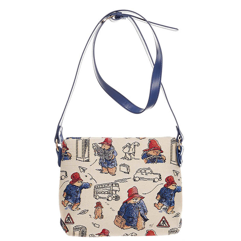 Signare Paddington Woven Crossbody Bag - Cream Multi