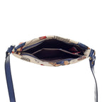 Signare Paddington Woven Crossbody Bag - Cream Multi
