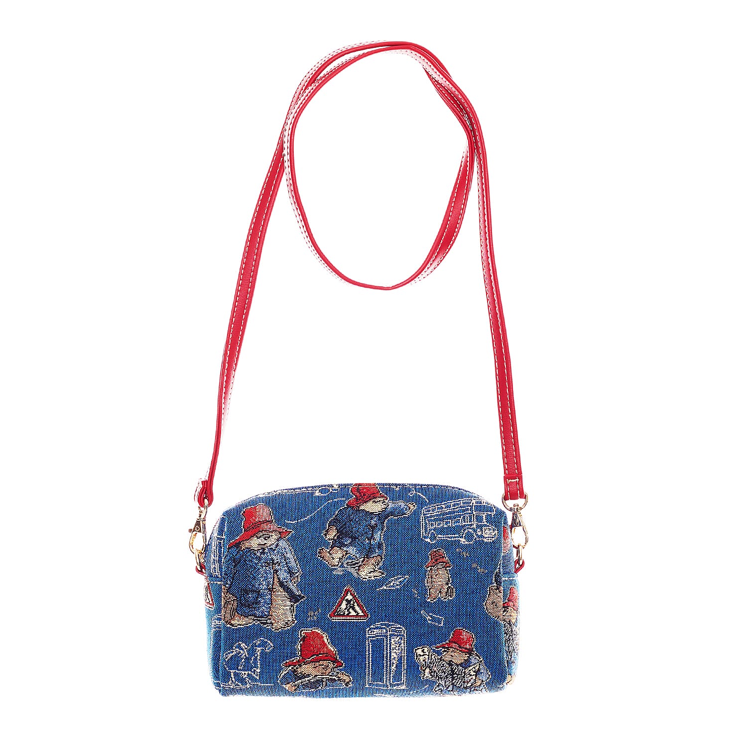 Signare Paddington Crossbody Bag with Wristlet - Blue Multi