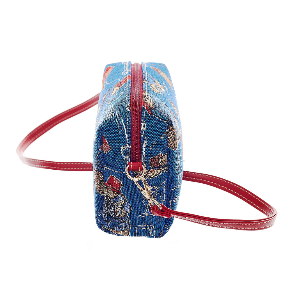 Signare Paddington Crossbody Bag with Wristlet - Blue Multi