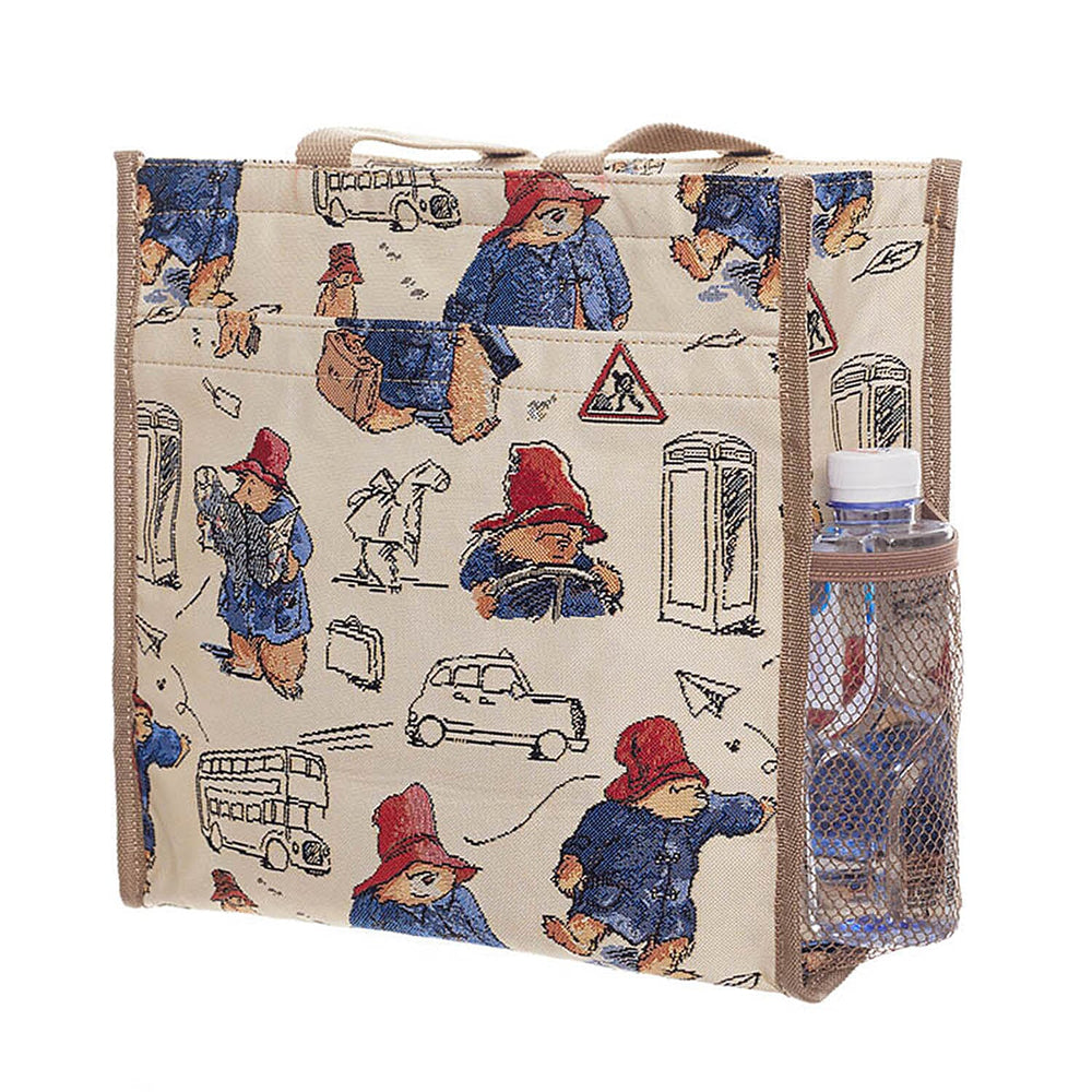 Signare Paddington Classic Marmalade Woven Shopper Bag - Cream Multi