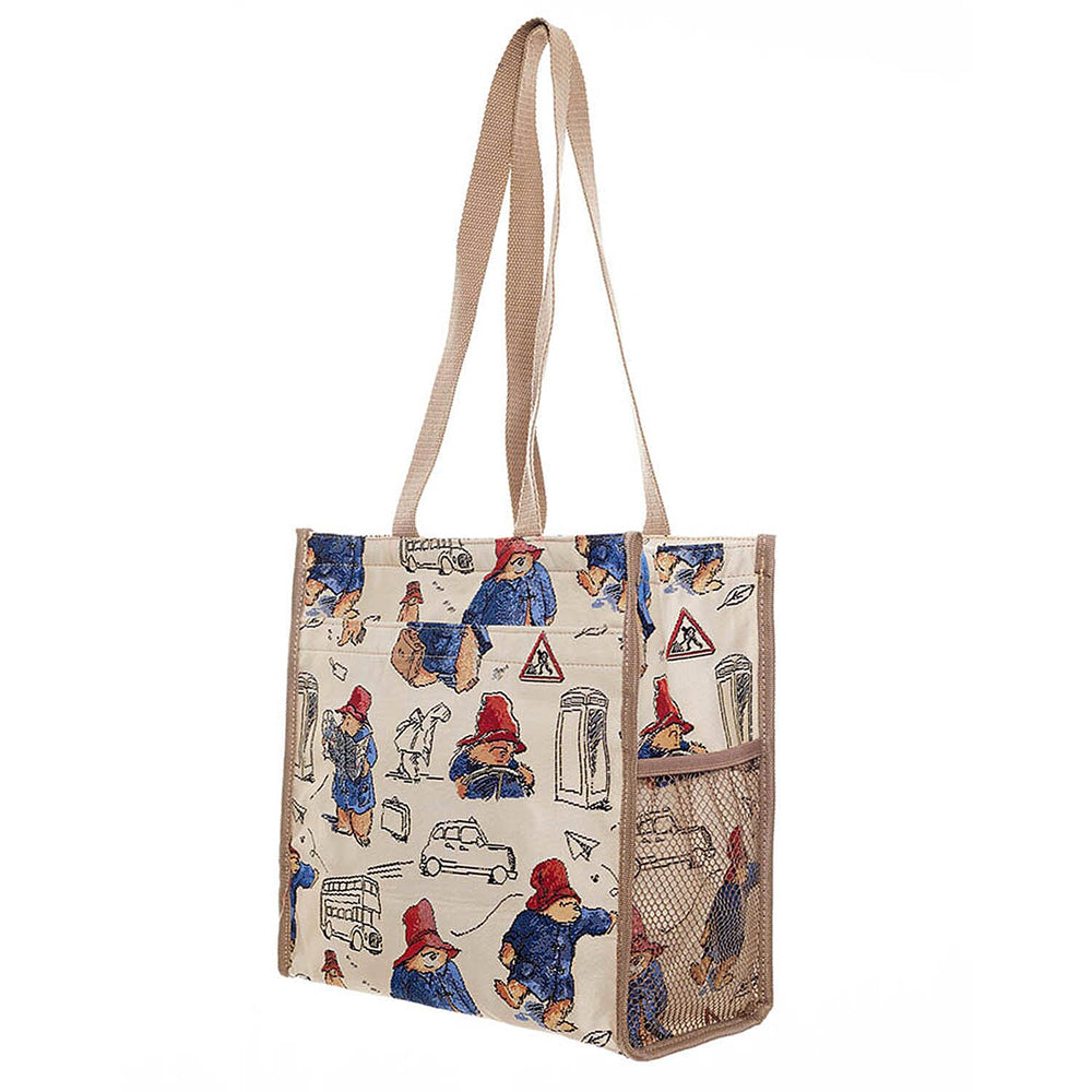 Signare Paddington Classic Marmalade Woven Shopper Bag - Cream Multi