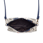 Signare Paddington Crossbody Bag with Wristlet - Cream Multi