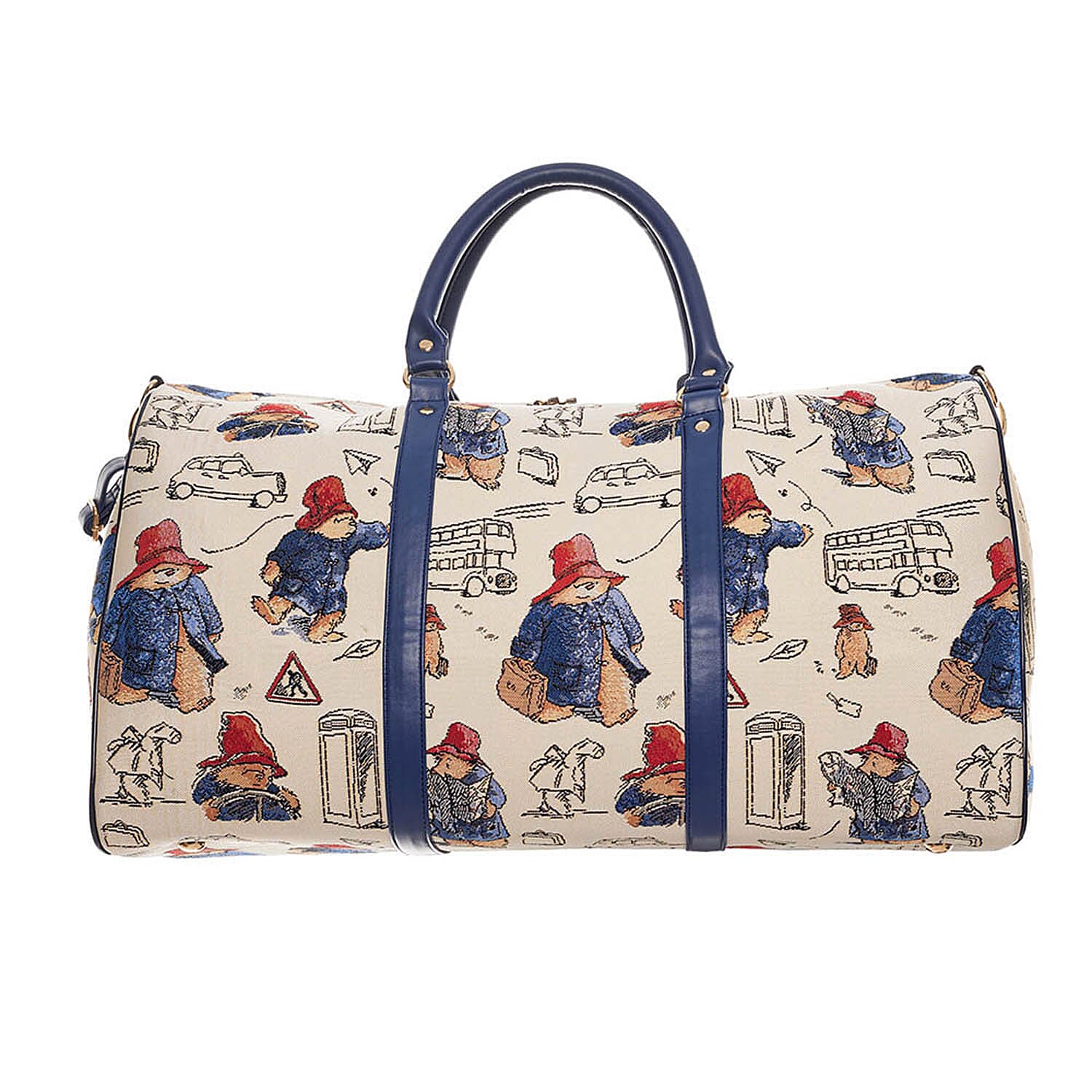Signare Paddington Woven Big Holdall Travel Bag - Cream Multi