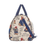 Signare Paddington Woven Big Holdall Travel Bag - Cream Multi