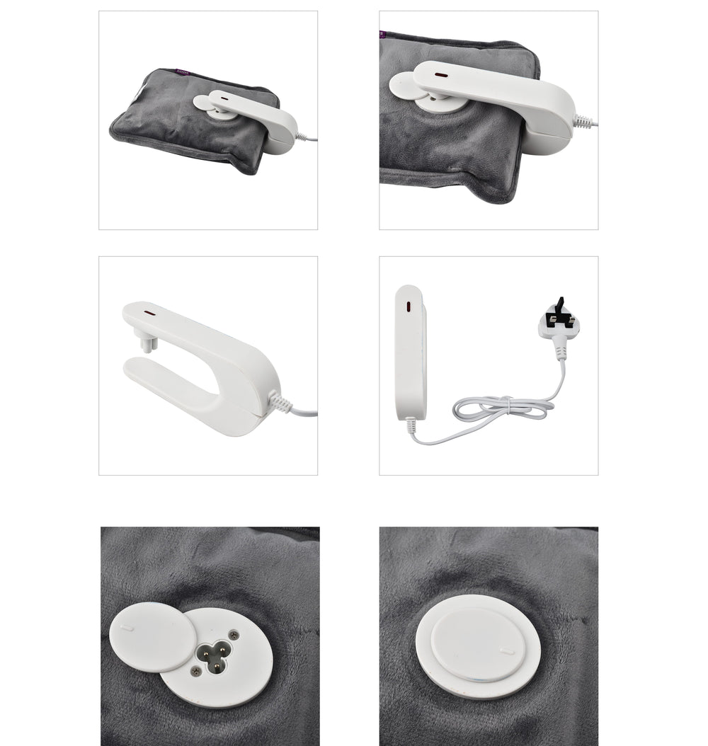 Pain Relief Hot Water Bottle for Hot Therapy- Grey
