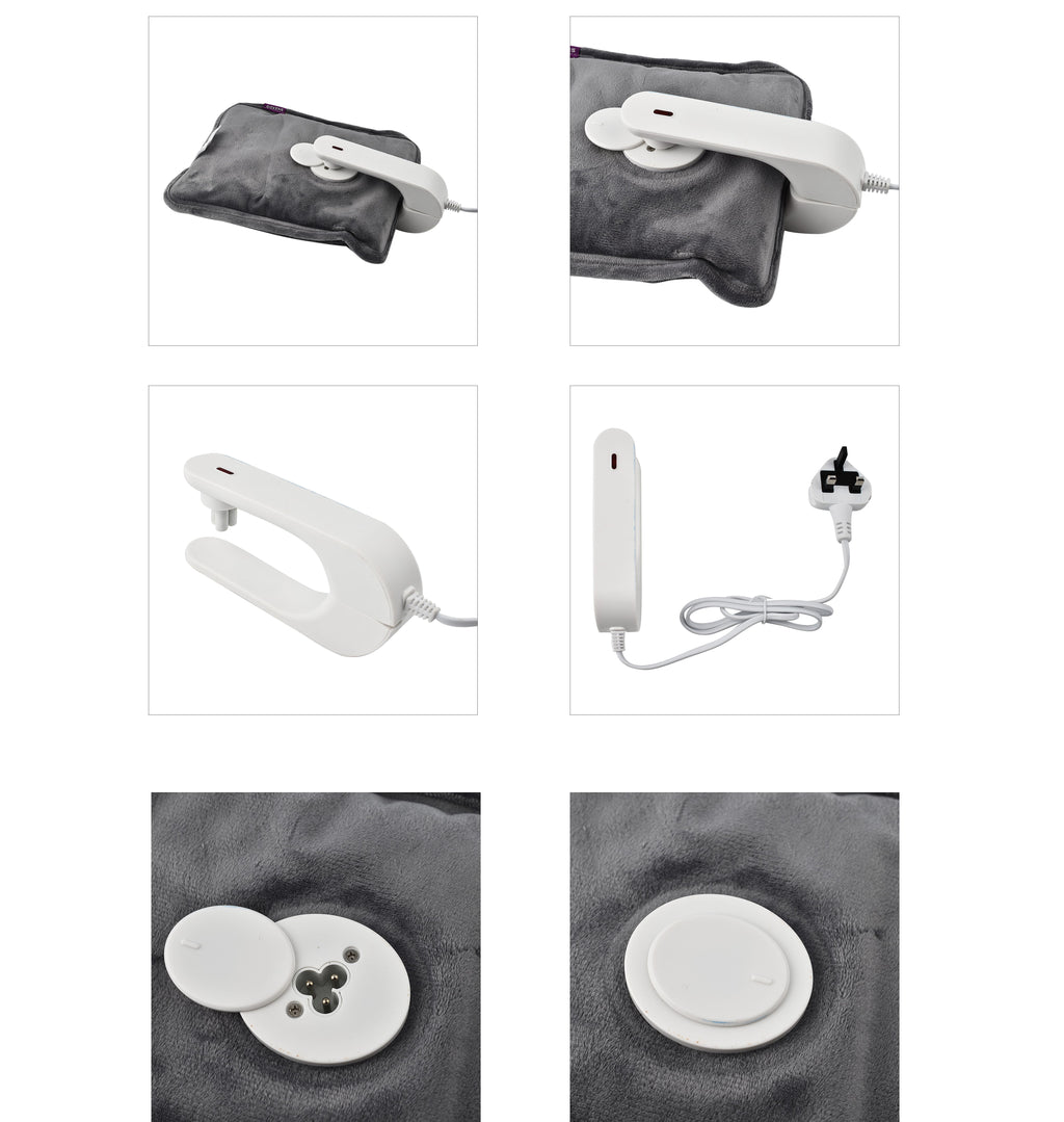 Pain Relief Hot Water Bottle for Hot Therapy- Grey