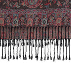 Multicolour Paisley Jacquard Scarf with Tassel (70x180cm)