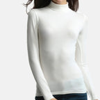 Palms Ladies Long Sleeve Lightweight Turtleneck Top (Size 14) - Ivory