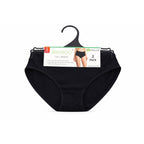 Palms Ladies Breathable, Soft Bamboo-Blend Pack Of 2 Full Briefs (Size M) - Black