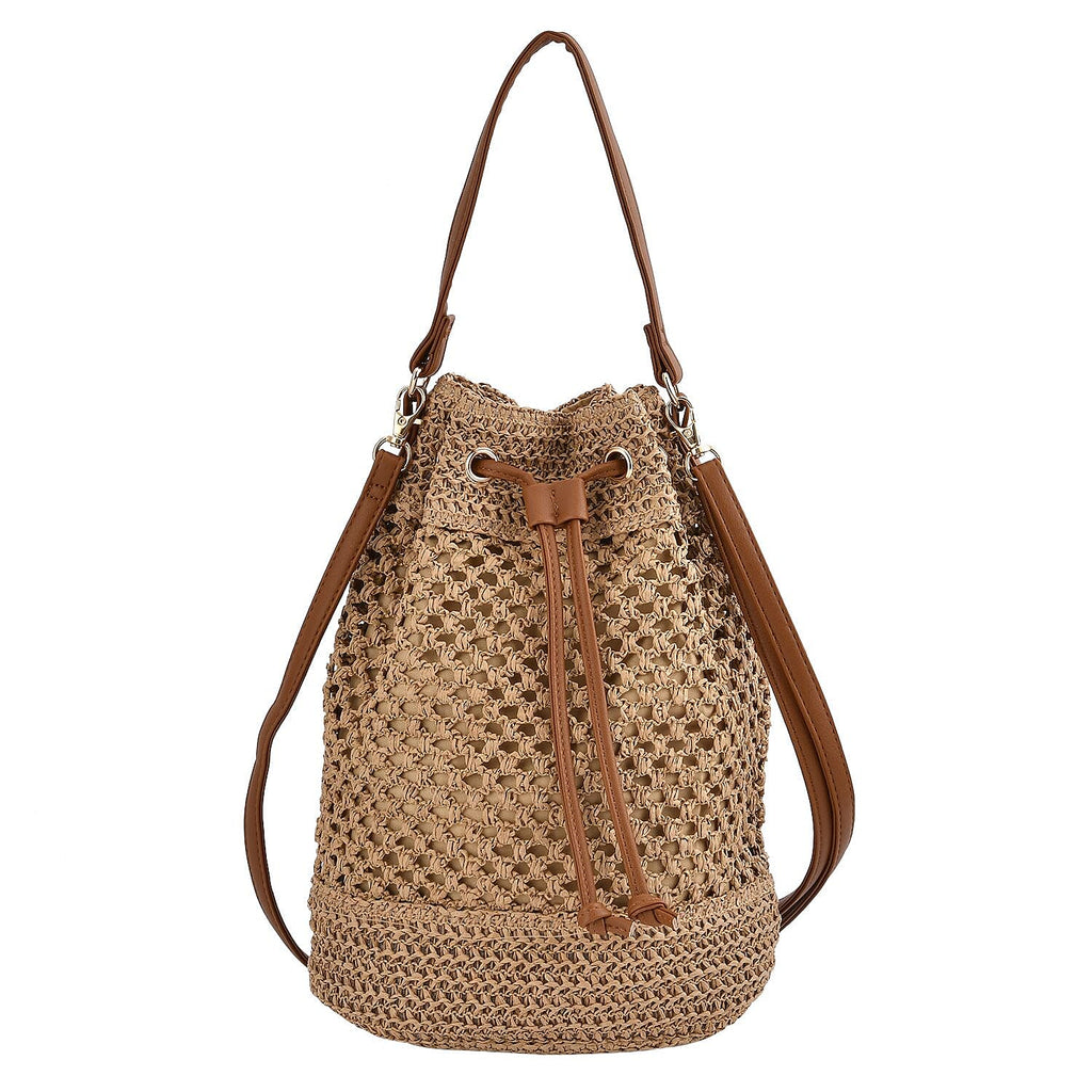 Handwoven Bucket Bag - Coffee