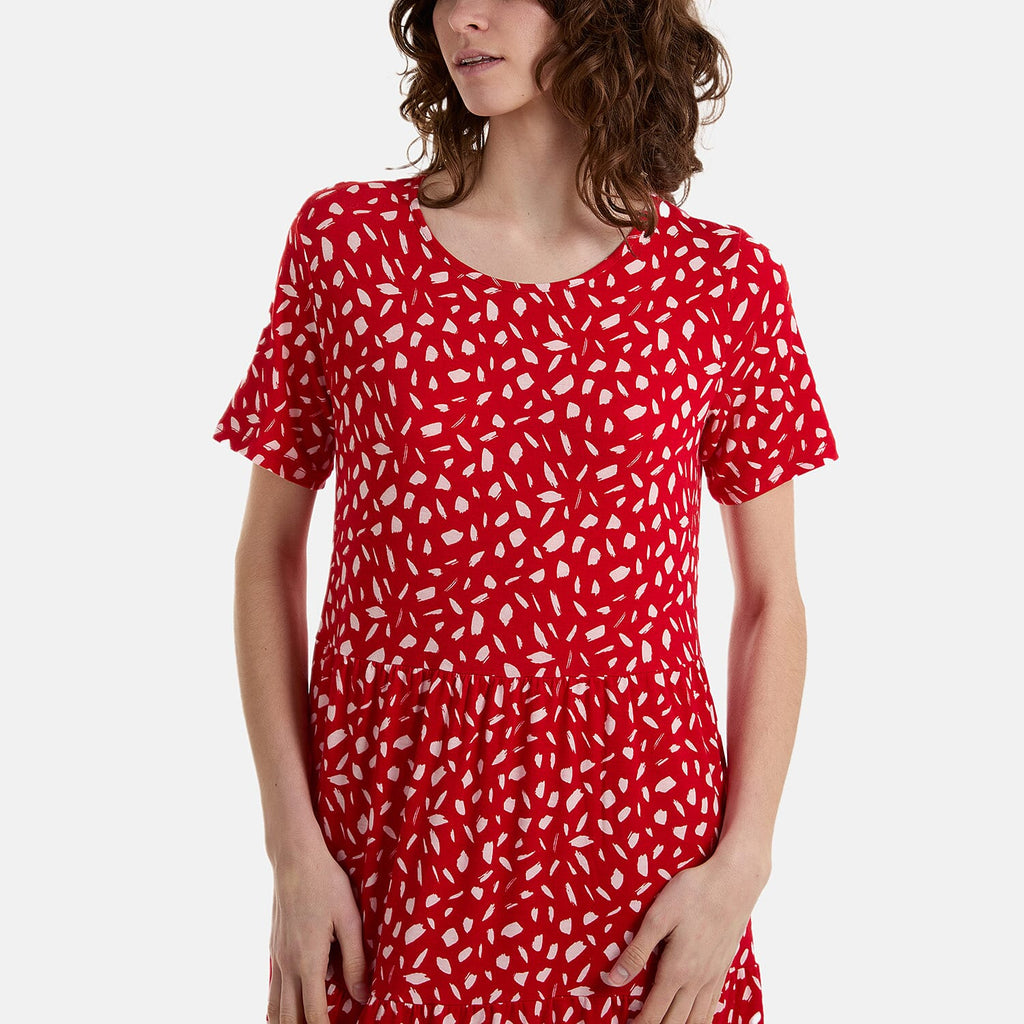 Paramour Polyester Woven Midi  - Red