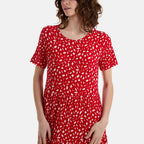Paramour Polyester Woven Midi  - Red
