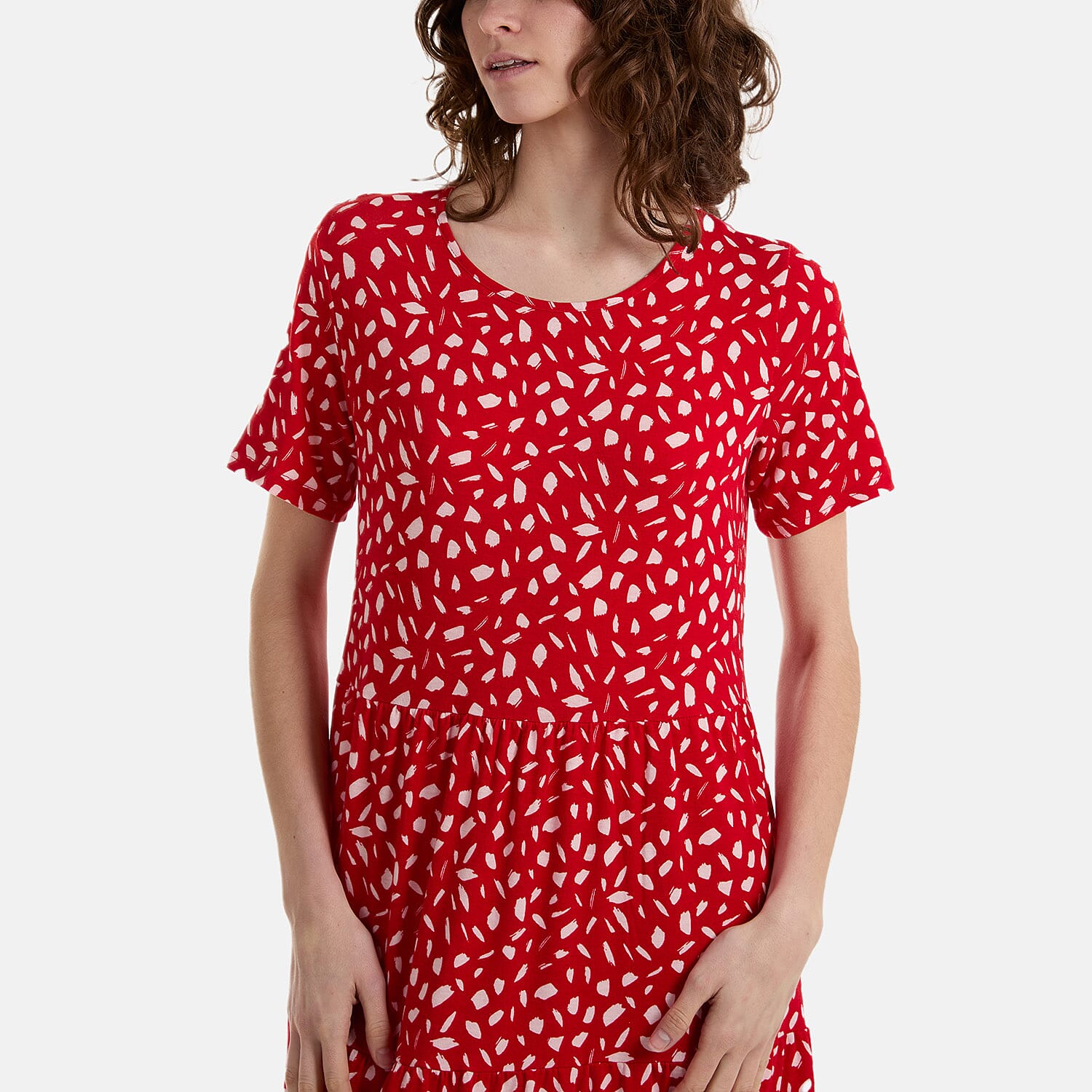 Paramour Polyester Woven Midi  - Red