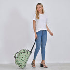 Avocado Printed Travel Bag with Adjustable Handle (Size 50x28x30 cm) - Green