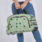 Avocado Printed Travel Bag with Adjustable Handle (Size 50x28x30 cm) - Green