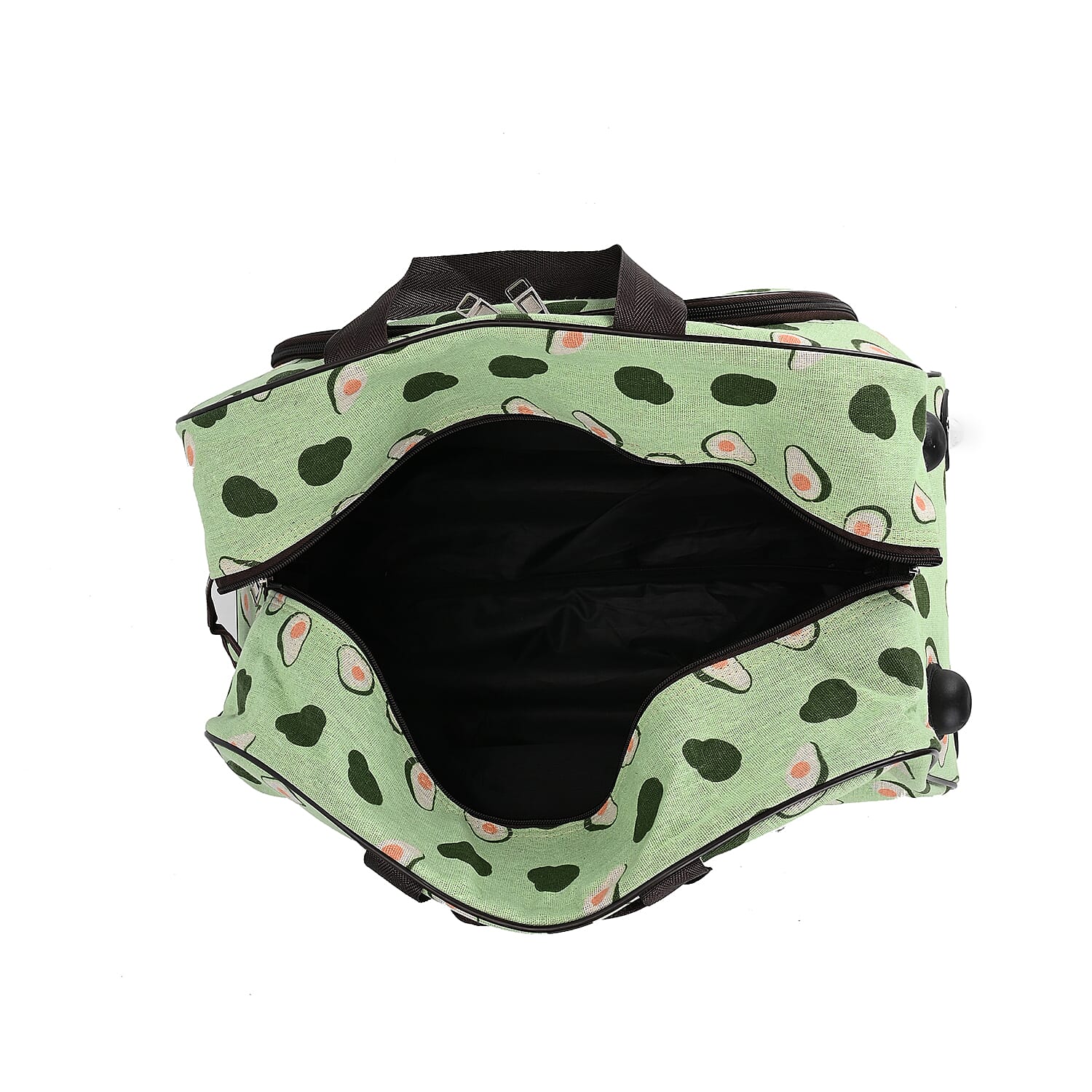 Avocado Printed Travel Bag with Adjustable Handle (Size 50x28x30 cm) - Green