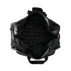 Passage Leatherette Croc Pattern Travel Bag with Adjustable Handle - Wheel - Black