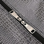 Passage Leatherette Croc Pattern Travel Bag with Adjustable Handle - Wheel - Grey