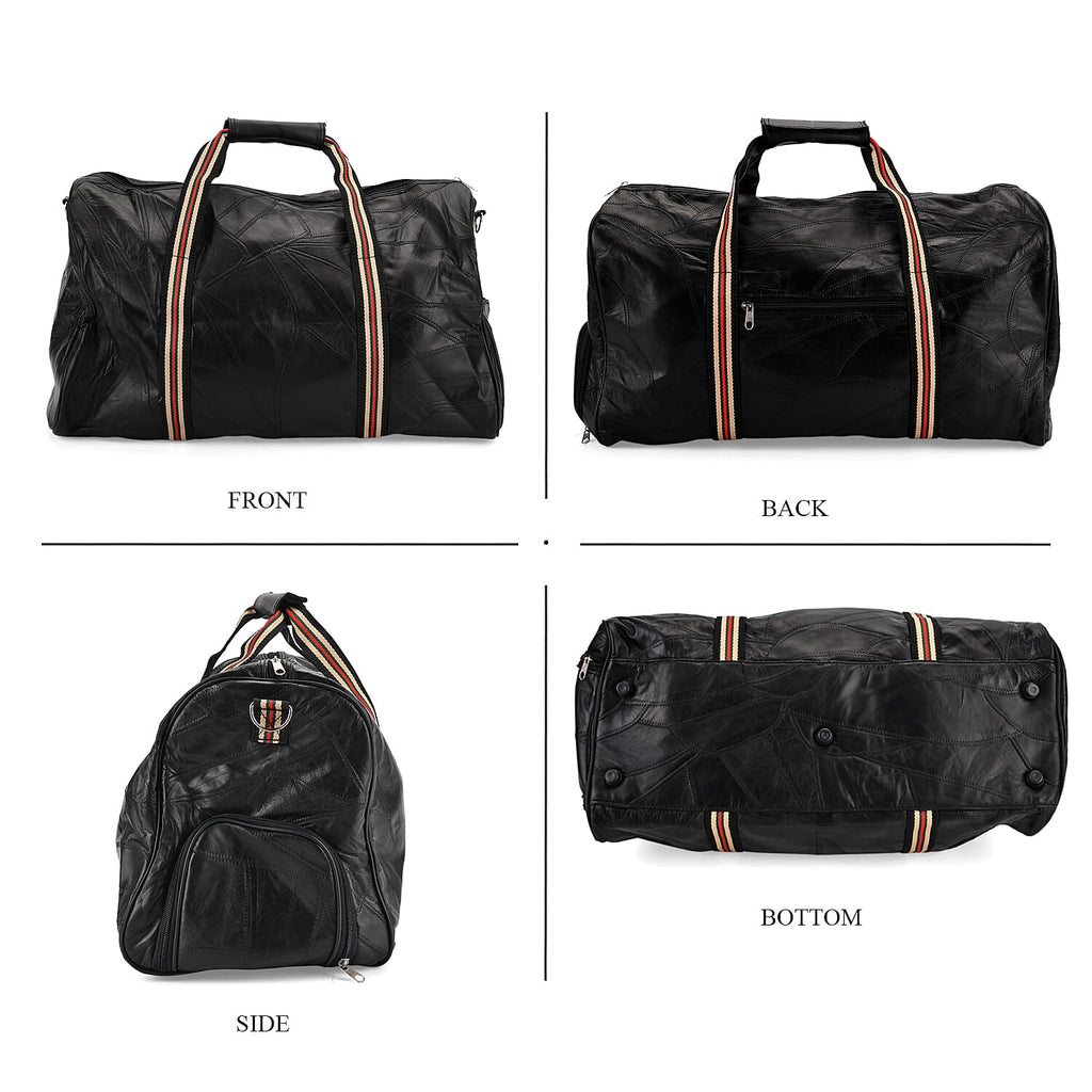 Hong Kong Closeout - 100% Genuine Leather Travel Bag - Black