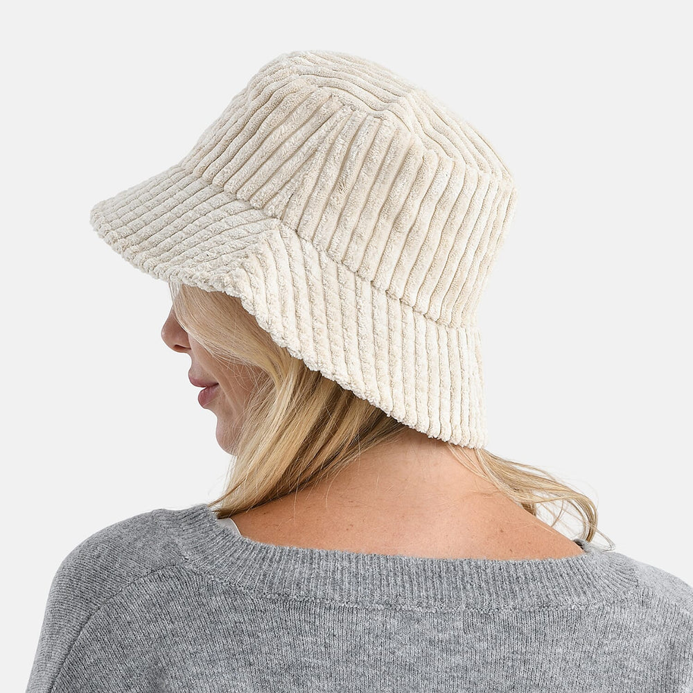 Styled By Corduroy Bucket Hat (One Size, 58Cm) - Beige