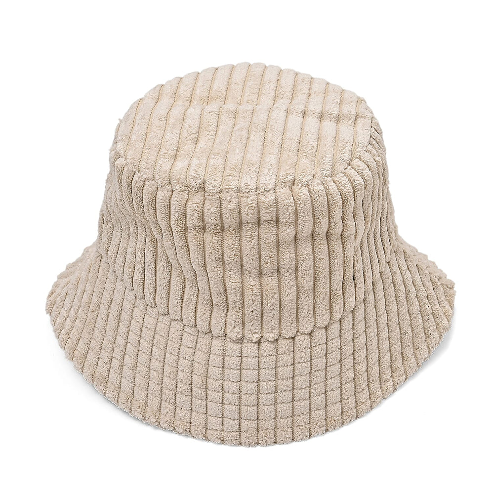 Styled By Corduroy Bucket Hat (One Size, 58Cm) - Beige