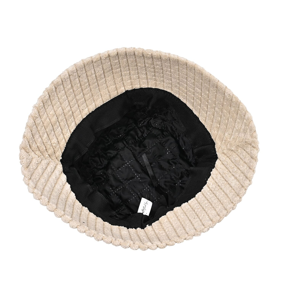 Styled By Corduroy Bucket Hat (One Size, 58Cm) - Beige