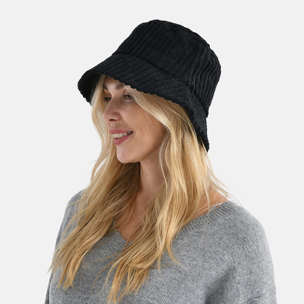 Styled By Corduroy Bucket Hat (One Size, 58Cm) - Black
