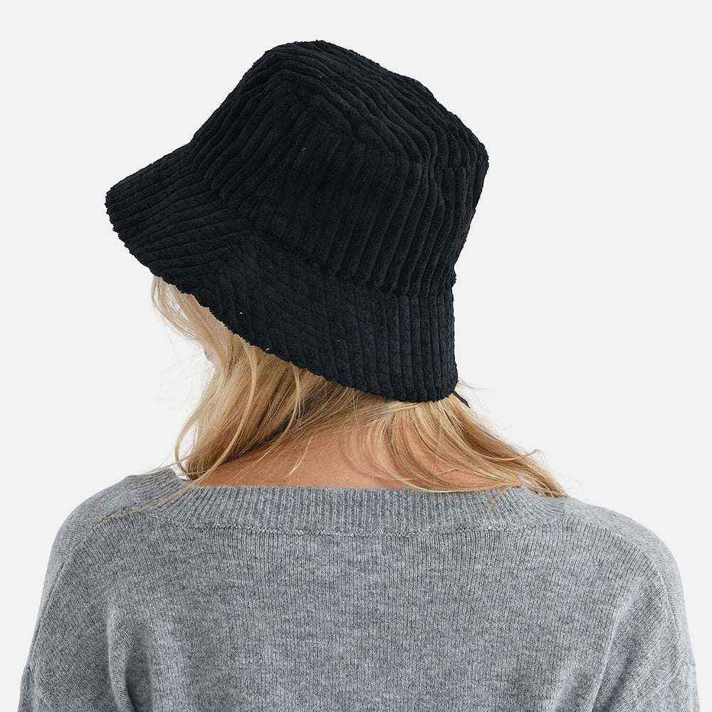 Styled By Corduroy Bucket Hat (One Size, 58Cm) - Black