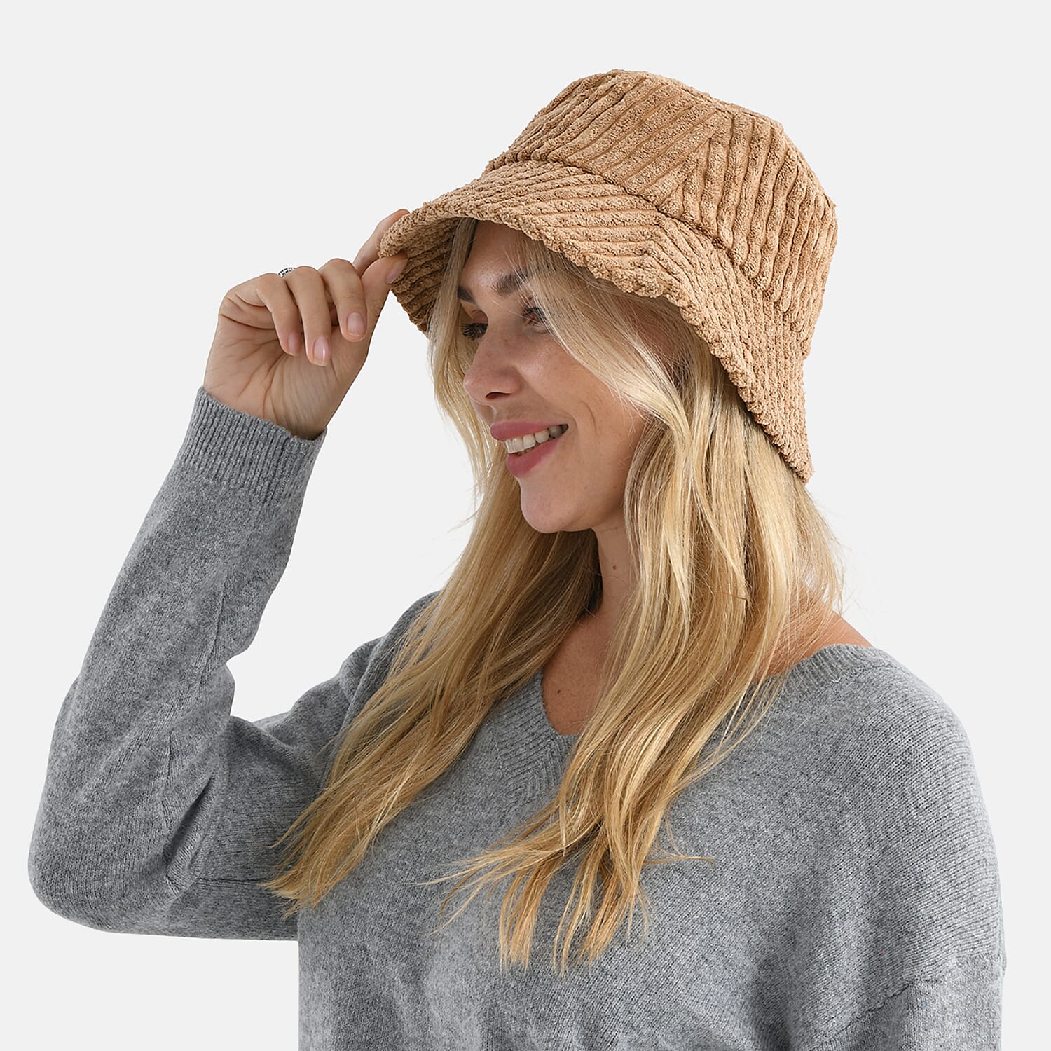 Styled By Corduroy Bucket Hat (One Size, 58Cm) - Brown