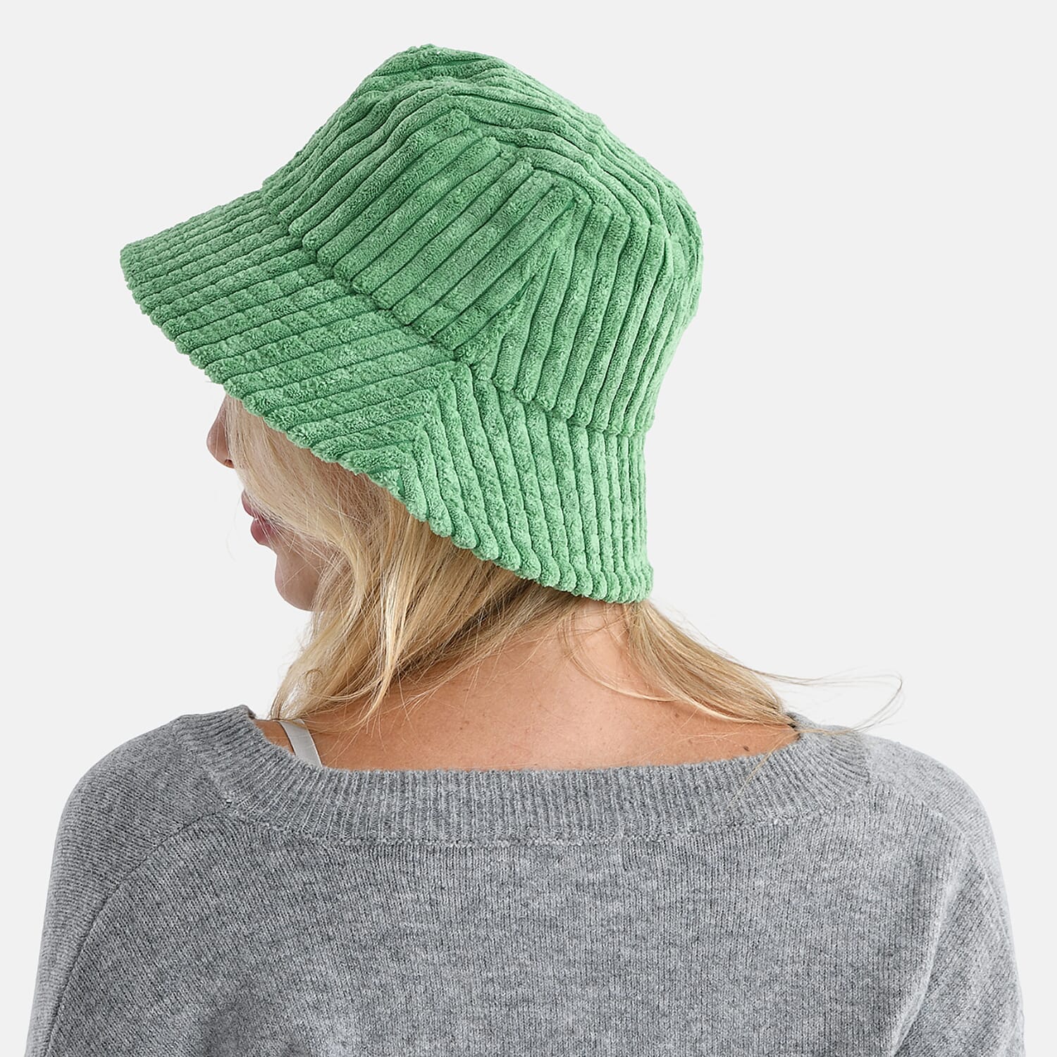 BRAND NEW LAUNCH- Styled By Corduroy Bucket Hat (One Size, 58Cm) - Green