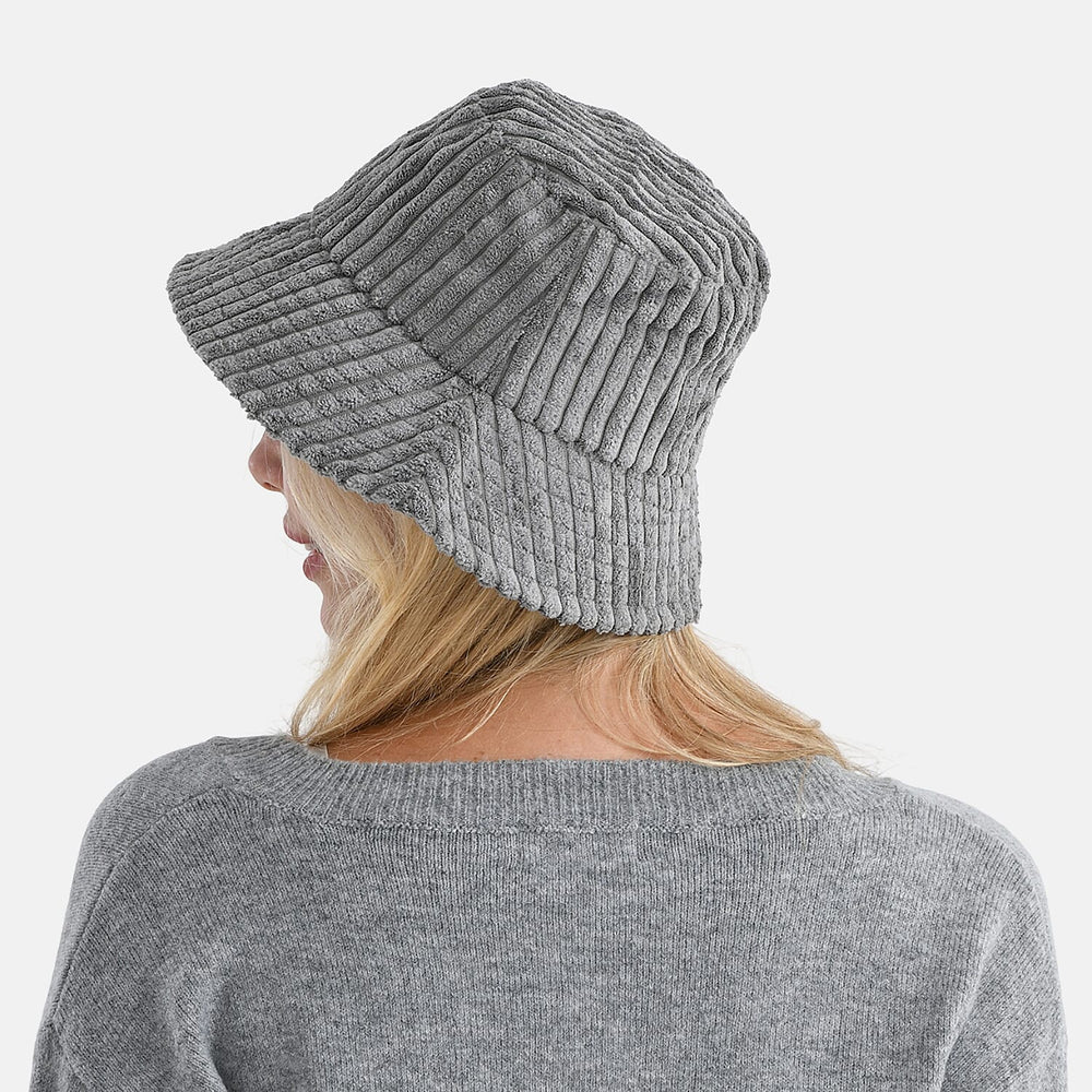 Styled By Corduroy Bucket Hat (One Size, 58Cm) - Grey