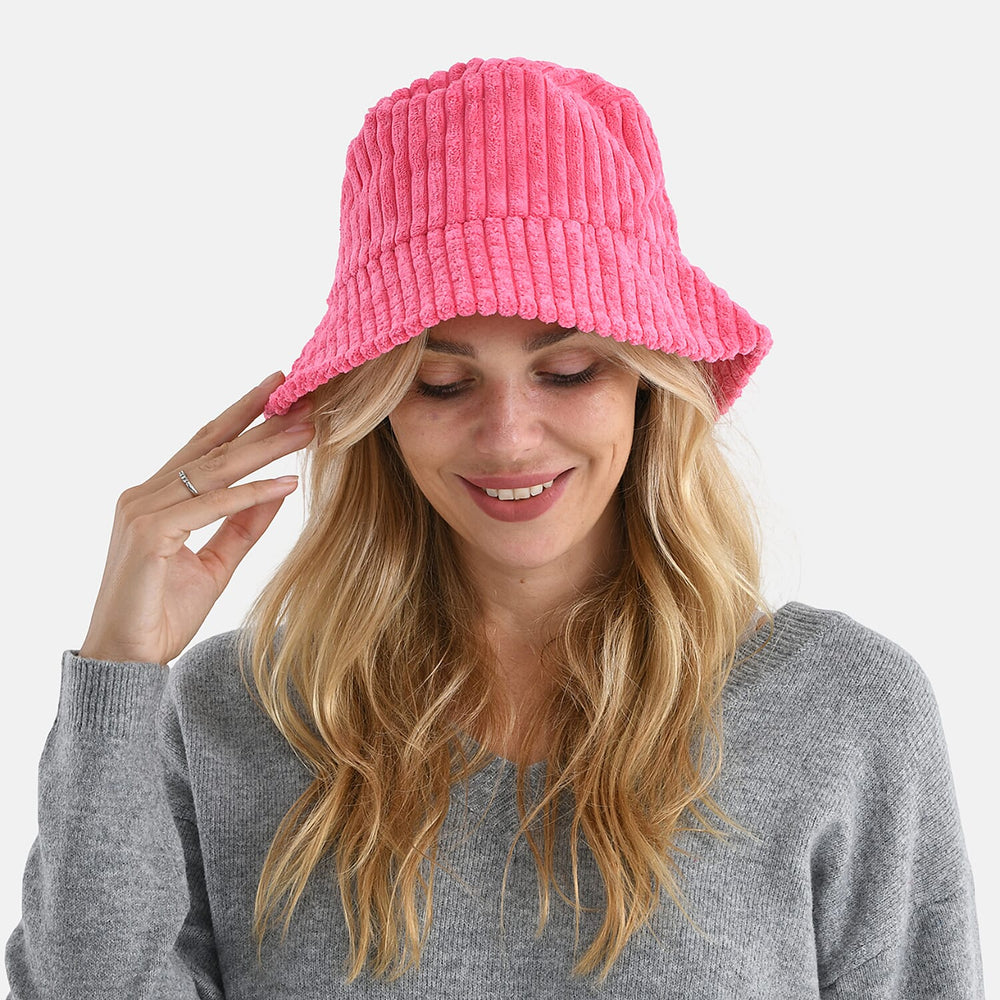 BRAND NEW LAUNCH - Styled By Corduroy Bucket Hat (One Size) - Pink