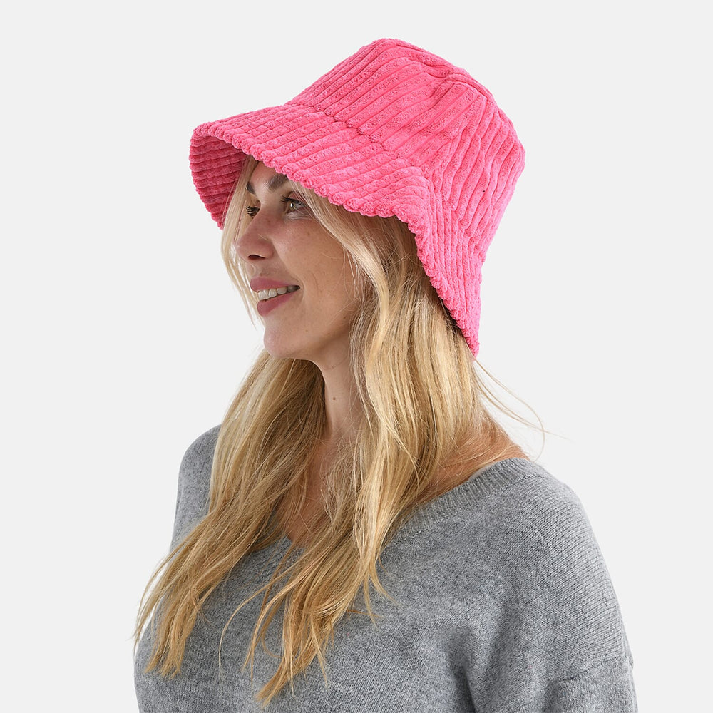 BRAND NEW LAUNCH - Styled By Corduroy Bucket Hat (One Size) - Pink