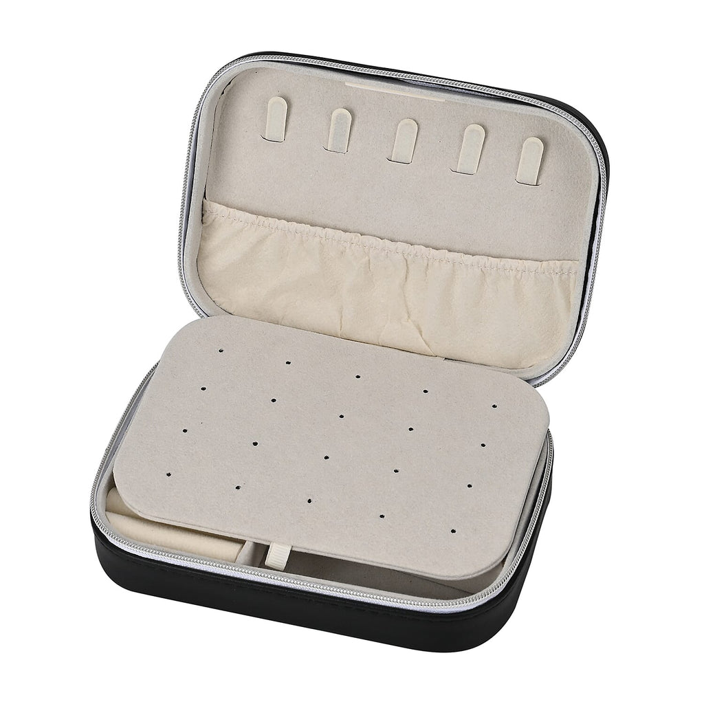 Patterned Jewellery Box (Size 16x11x5 cm) - Black