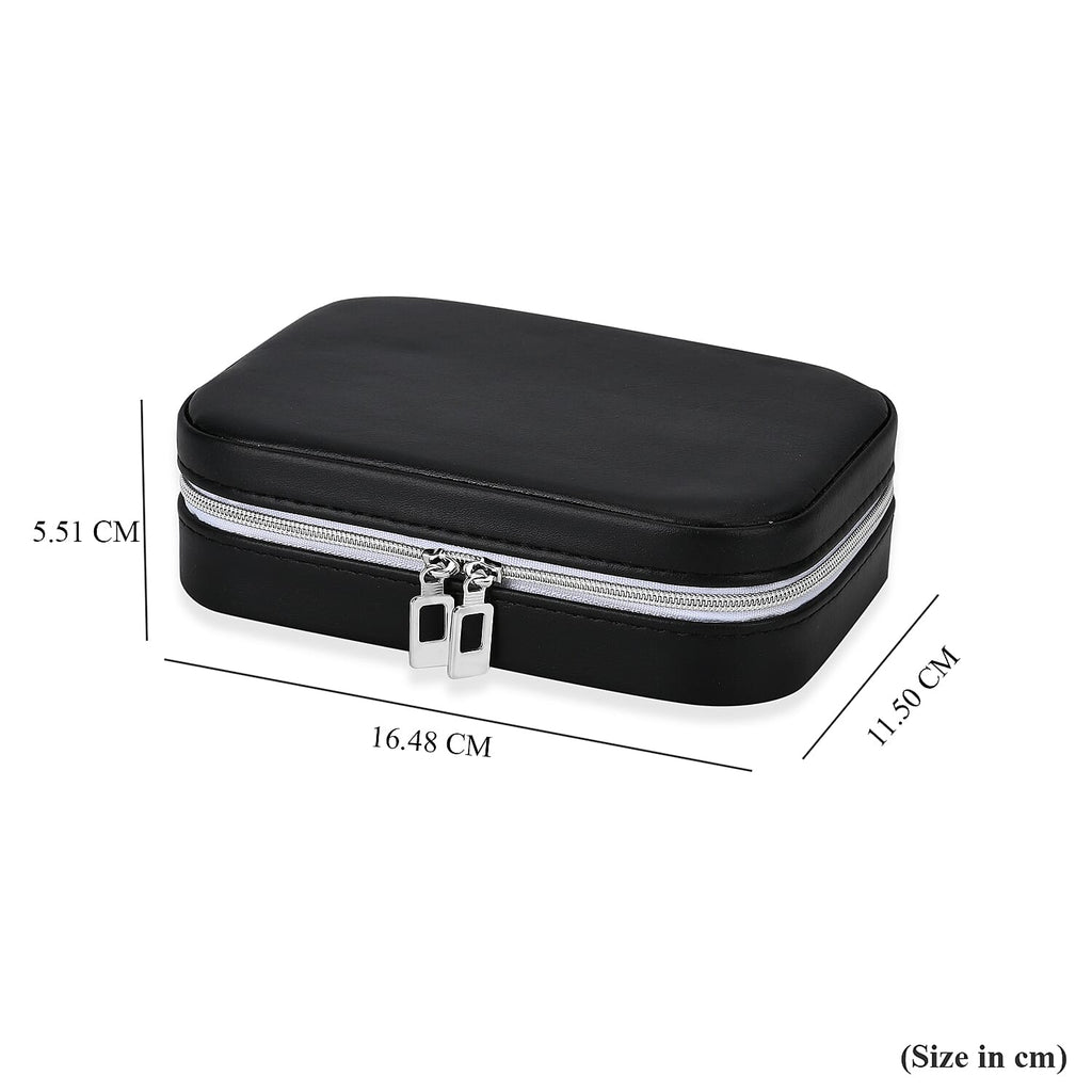Patterned Jewellery Box (Size 16x11x5 cm) - Black