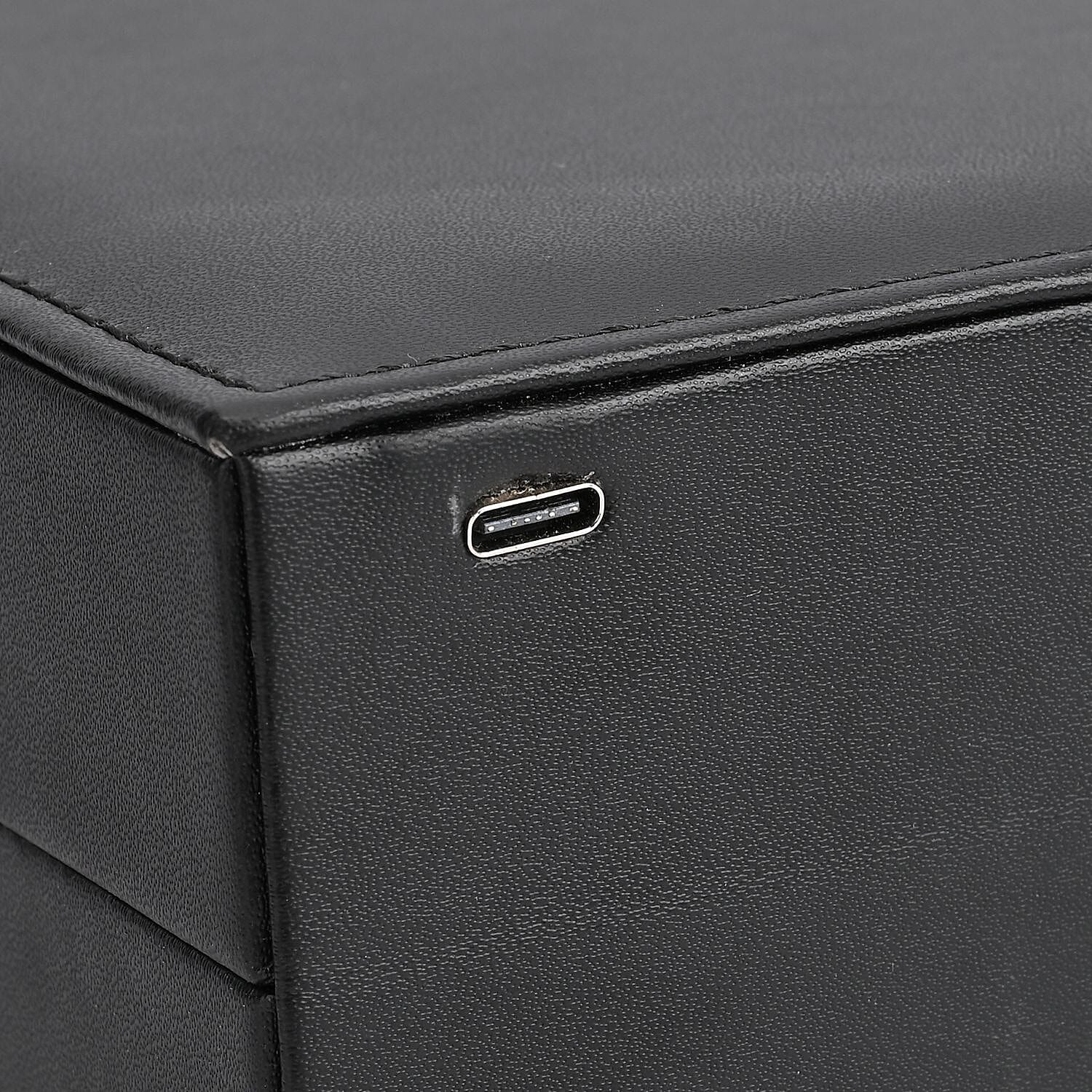LIQUIDATION DEAL - Multi-Purpose Vanity Box with LED Mirror - Black