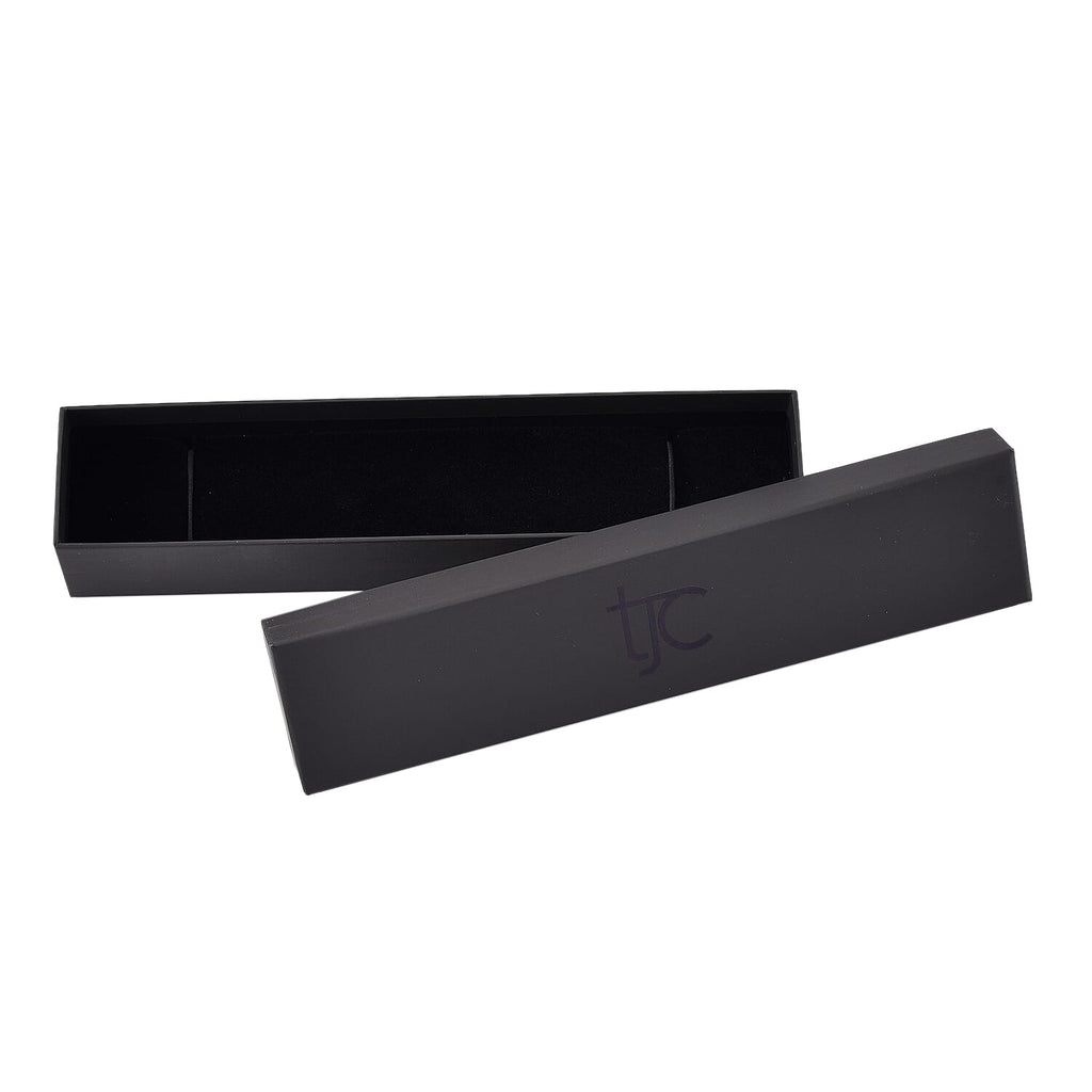TJC Paper Large Necklace Jewellery Box (Size 22.5x5x4cm) - Black